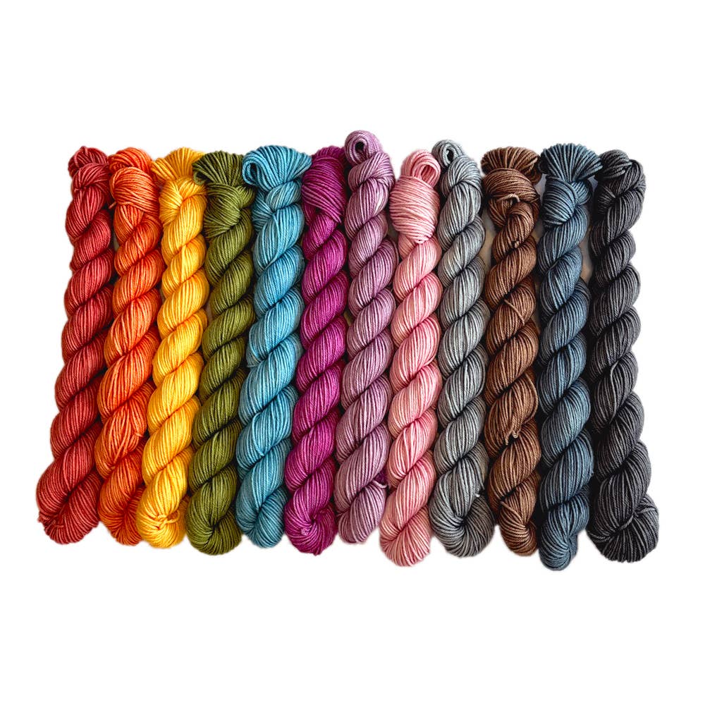Back to Basics Hand Dyed Mini Skeins